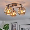 Ripoll Deckenleuchte Glas 15 cm Bernsteinfarben, 3-flammig