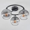 Koyoto Deckenleuchte Glas 15 cm Klar, Rauchfarben, 3-flammig