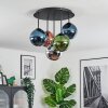 Gastor Deckenleuchte Glas 15 cm Blau, Chrom, Grün, Kupferfarben, Rauchfarben, 5-flammig