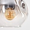 Ripoll Pendelleuchte Glas 15 cm Naturfarben, Schwarz, 3-flammig