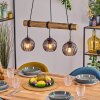 Koyoto Pendelleuchte Glas 15 cm Naturfarben, Schwarz, 3-flammig