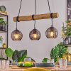 Koyoto Pendelleuchte Glas 15 cm Naturfarben, Schwarz, 3-flammig