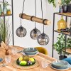 Koyoto Pendelleuchte Glas 15 cm Naturfarben, Schwarz, 3-flammig