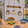 Koyoto Pendelleuchte Glas 15 cm Naturfarben, Schwarz, 3-flammig