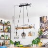 Koyoto Pendelleuchte Glas 15 cm Naturfarben, Schwarz, 3-flammig