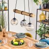 Koyoto Pendelleuchte Glas 15 cm Naturfarben, Schwarz, 3-flammig