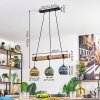Koyoto Pendelleuchte Glas 15 cm Naturfarben, Schwarz, 3-flammig
