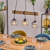 Koyoto Pendelleuchte Glas 15 cm Naturfarben, Schwarz, 3-flammig