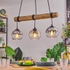 Koyoto Pendelleuchte Glas 15 cm Naturfarben, Schwarz, 3-flammig