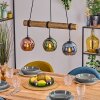 Koyoto Pendelleuchte Glas 15 cm Naturfarben, Schwarz, 3-flammig