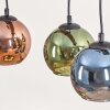 Koyoto Pendelleuchte Glas 15 cm Naturfarben, Schwarz, 3-flammig