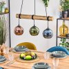 Koyoto Pendelleuchte Glas 15 cm Naturfarben, Schwarz, 3-flammig