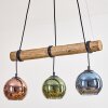 Koyoto Pendelleuchte Glas 15 cm Naturfarben, Schwarz, 3-flammig