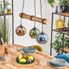 Koyoto Pendelleuchte Glas 15 cm Naturfarben, Schwarz, 3-flammig