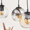 Koyoto Pendelleuchte Glas 15 cm Naturfarben, Schwarz, 3-flammig