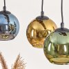 Koyoto Pendelleuchte Glas 15 cm Naturfarben, Schwarz, 3-flammig