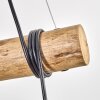 Koyoto Pendelleuchte Glas 15 cm Naturfarben, Schwarz, 3-flammig