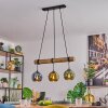 Koyoto Pendelleuchte Glas 15 cm Naturfarben, Schwarz, 3-flammig