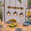 Koyoto Pendelleuchte Glas 15 cm Naturfarben, Schwarz, 3-flammig