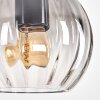 Koyoto Pendelleuchte Glas 15 cm Naturfarben, Schwarz, 3-flammig