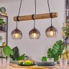 Koyoto Pendelleuchte Glas 15 cm Naturfarben, Schwarz, 3-flammig