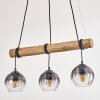 Koyoto Pendelleuchte Glas 15 cm Naturfarben, Schwarz, 3-flammig