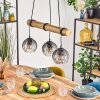 Koyoto Pendelleuchte Glas 15 cm Naturfarben, Schwarz, 3-flammig