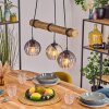 Koyoto Pendelleuchte Glas 15 cm Naturfarben, Schwarz, 3-flammig