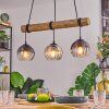 Koyoto Pendelleuchte Glas 15 cm Naturfarben, Schwarz, 3-flammig