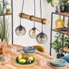 Koyoto Pendelleuchte Glas 15 cm Naturfarben, Schwarz, 3-flammig