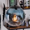 Gastor Hängeleuchte Glas 15 cm Blau, Grün, Klar, Kupferfarben, 3-flammig
