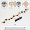 Chehalis Deckenleuchte Glas 10 cm, 12 cm, 15 cm Gold, Schwarz, 10-flammig