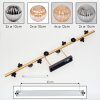 Chehalis Deckenleuchte Glas 10 cm, 12 cm, 15 cm Gold, Schwarz, 10-flammig
