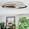 Trapani Deckenleuchte LED Gold, Schwarz, 1-flammig, Fernbedienung