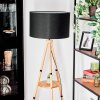 Flemming Stehleuchte 50 cm Naturfarben, Schwarz, 1-flammig