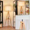 Flemming Stehleuchte 50 cm Naturfarben, Schwarz, 1-flammig