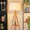 Flemming Stehleuchte 50 cm Naturfarben, Schwarz, 1-flammig