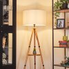 Flemming Stehleuchte 50 cm Naturfarben, Schwarz, 1-flammig