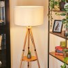 Flemming Stehleuchte 50 cm Naturfarben, Schwarz, 1-flammig