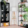 Flemming Stehleuchte 50 cm Naturfarben, Schwarz, 1-flammig