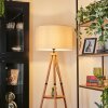 Flemming Stehleuchte 50 cm Naturfarben, Schwarz, 1-flammig