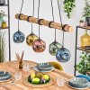 Ripoll Pendelleuchte Glas 15 cm Naturfarben, Schwarz, 5-flammig