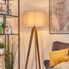 Flemming Stehleuchte 50 cm Naturfarben, Schwarz, 1-flammig