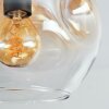 Ripoll Deckenleuchte Glas 15 cm Bernsteinfarben, Klar, 3-flammig