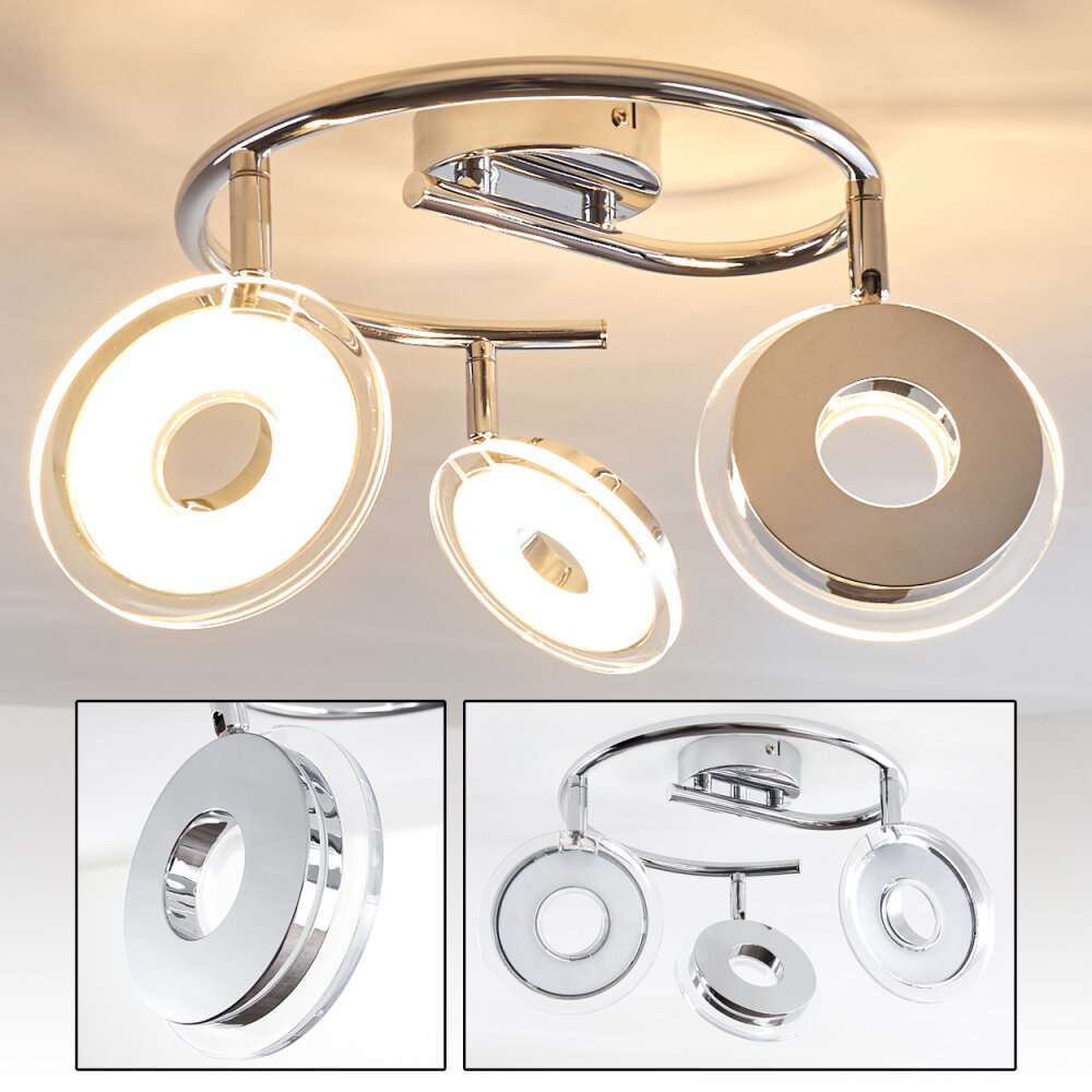 Prag Deckenspot LED Chrom, 3-flammig main product photo