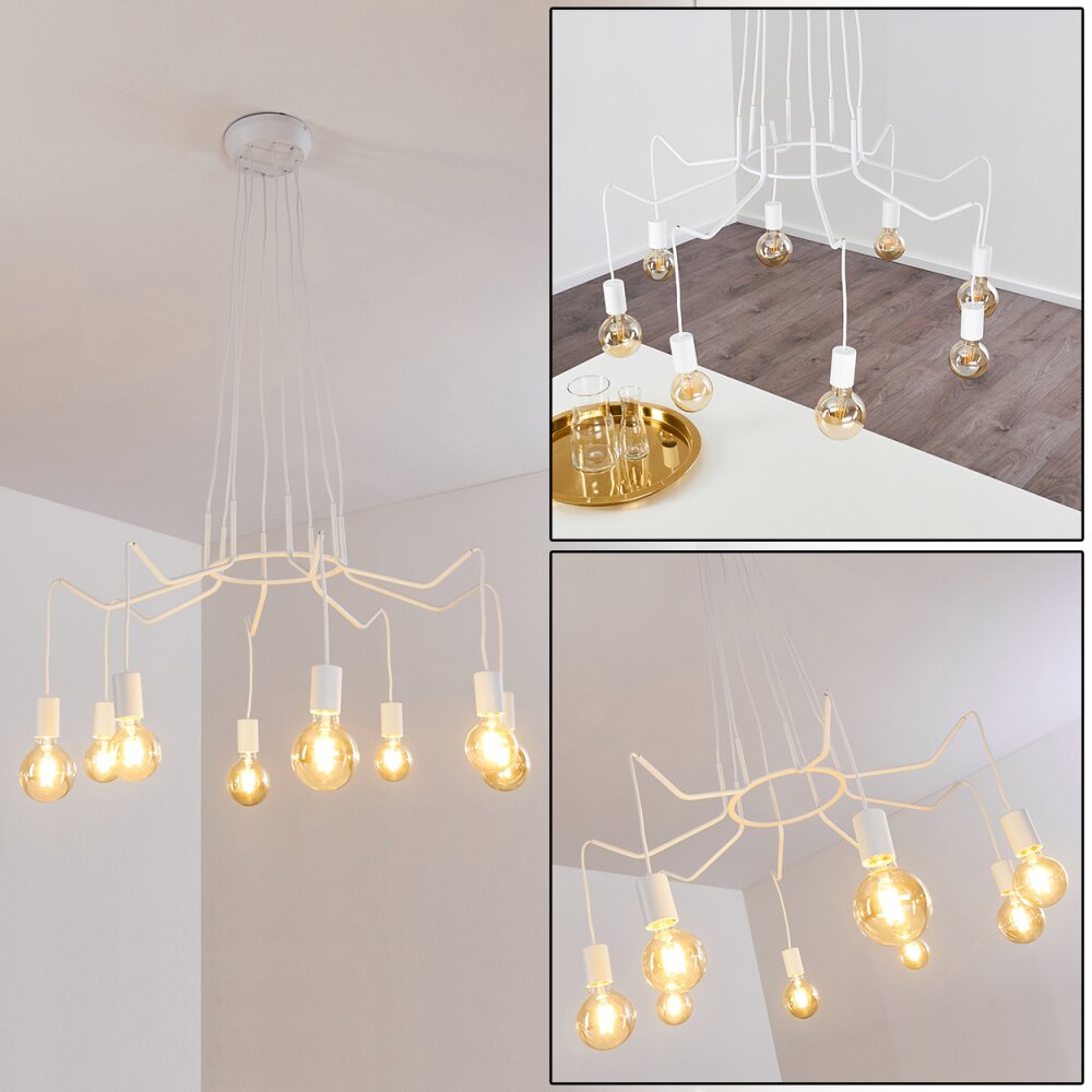 Cuyama Hängeleuchte Weiß, 8-flammig main product photo