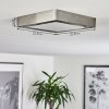 Finsrud Deckenleuchte LED Nickel-Matt, 1-flammig
