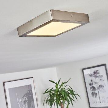 Finsrud Deckenleuchte LED Nickel-Matt, 1-flammig