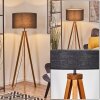 Flemming Stehleuchte 50 cm Naturfarben, Schwarz, 1-flammig