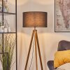 Flemming Stehleuchte 50 cm Naturfarben, Schwarz, 1-flammig